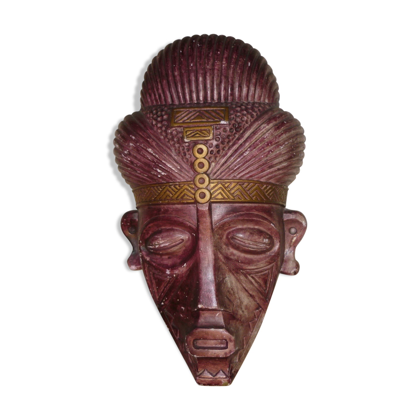 African mask in earth