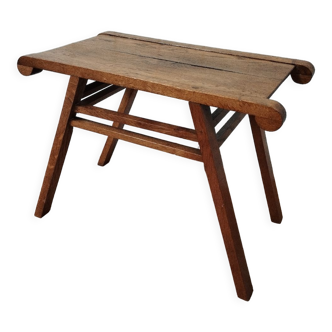 Side table end of sofa vintage feet compass solid oak