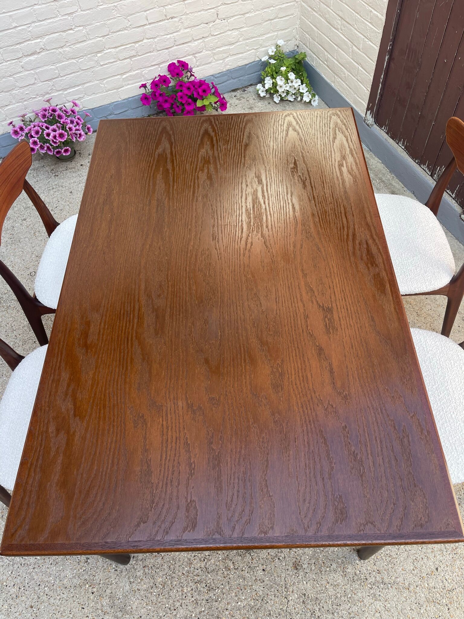Teak dining table