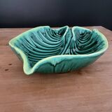 Fruit cup green leaf vallauris signed a.ferlay