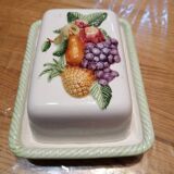 Slurry ceramic butter dish