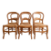 Set of 6 traditional wooden chairs with woven straw.