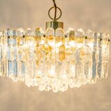 1 of 3 Palazzo chandelier in gilded brass and Murano glass, Kalmar, Austria, 1970s