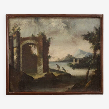 Italian landscape painting from the 18th century