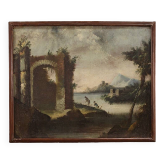 Italian landscape painting from the 18th century