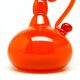 Vase, modernist, orange glass, designed by B. Świstacka, Poland, 1970s