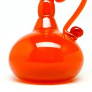 Vase, modernist, orange glass, designed by B. Świstacka, Poland, 1970s