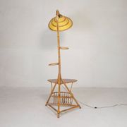 Lampe sur pied en bambou, années 1950