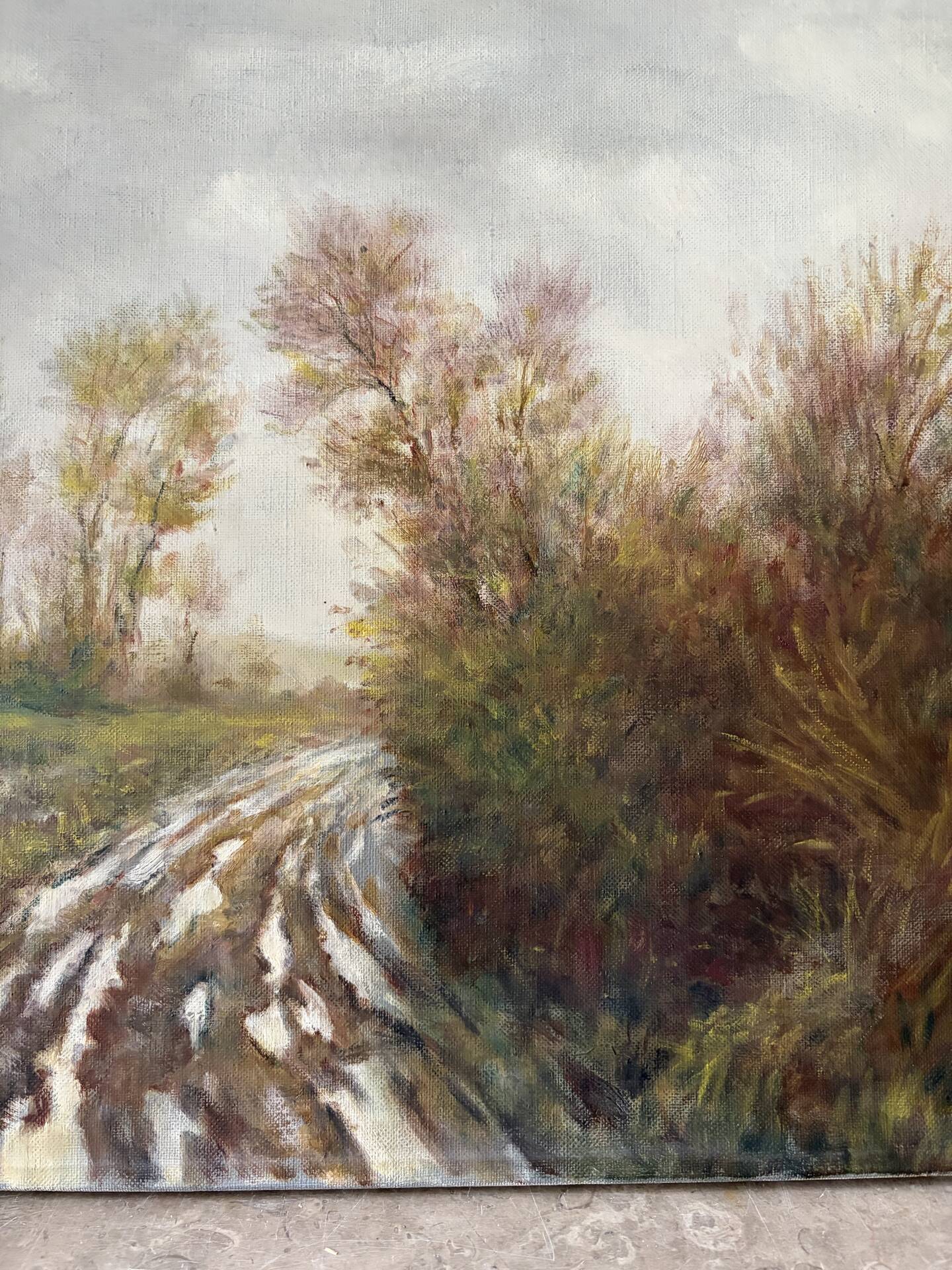 Rural landscape, oil on canvas signed F Baron