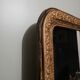 Louis Philippe style mirror in elm-veneered wood and gilded stucco height 83cm
