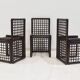 Ensemble de six chaises Afra et Tobia Scarpa en bambou et rotin