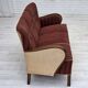 1960s, Danish 3-seater sofa, red furniture wool, beech wood.