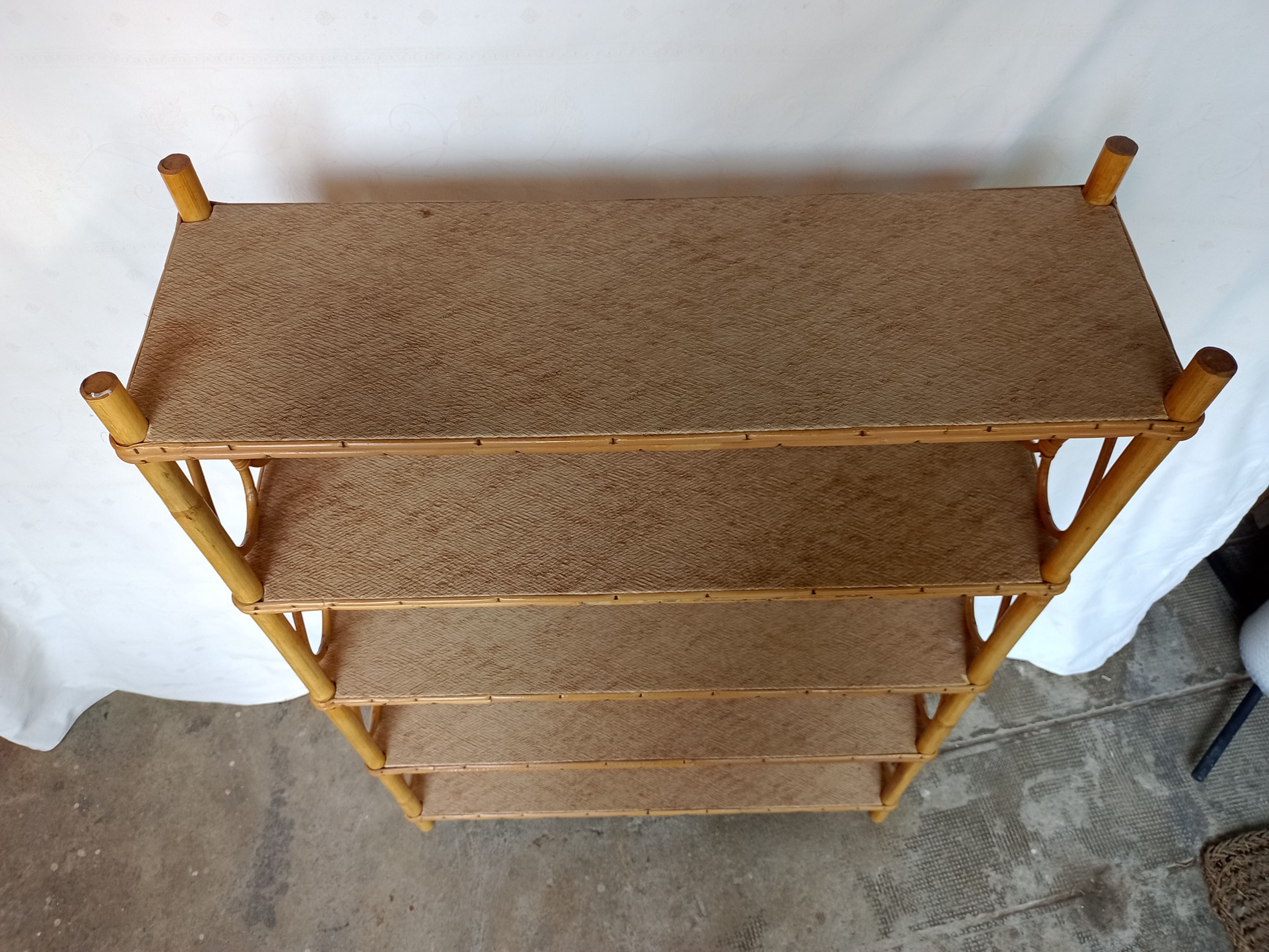 Vintage rattan shelf