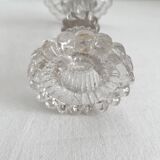 Antique baluster-shaped molded glass candlestick holder