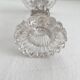 Antique baluster-shaped molded glass candlestick holder