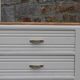 Asymmetrical solid oak wardrobe – Renovated Art Deco style