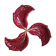 Lot de 3 coupelles de service verceram rouge et or