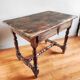 Antique farmhouse table in solid oak – rustic Louis XIII desk