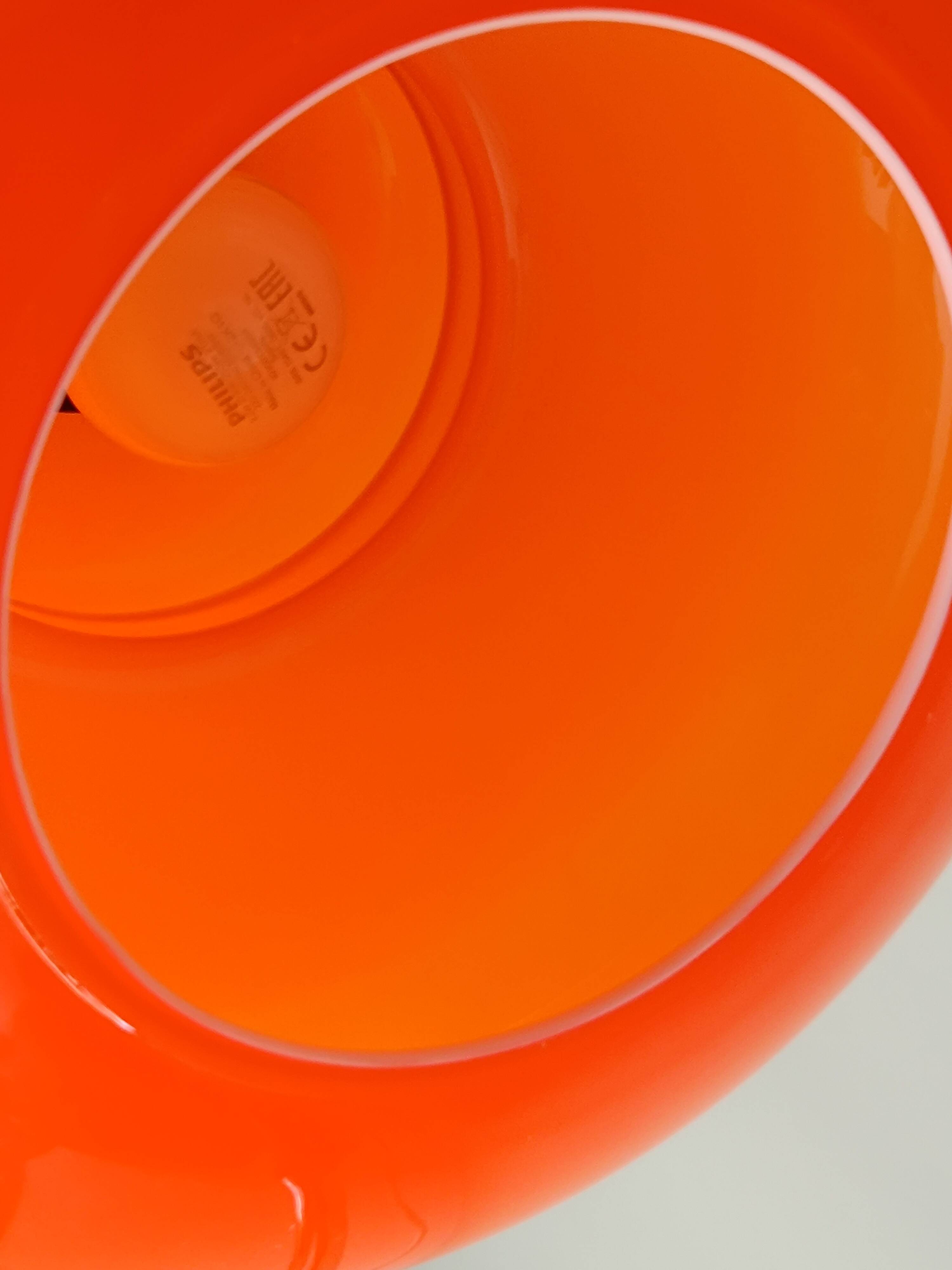 Lustre opaline orange années 70