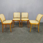 Ensemble de 4 Chaises en Bois Cintré No. 811 après Hoffmann, années 1990