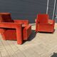 2x Cassina Utrecht chair in terracotta (rust brown) velvet in new condition!