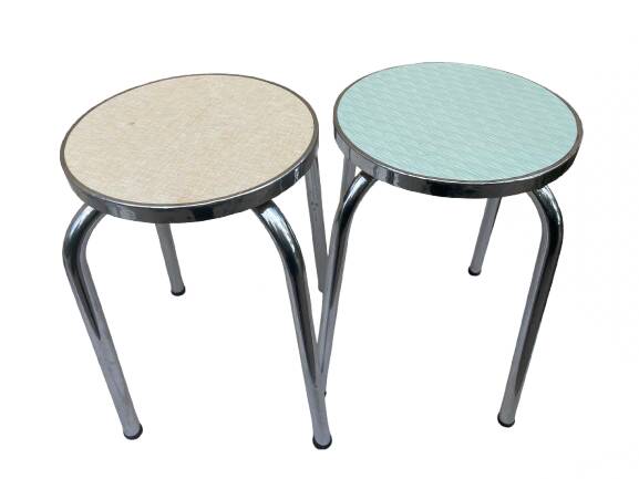Set of 2 vintage formica stools