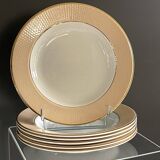 6 deep plates from L'Amandinoise model "Chamois" beige in very good condition.