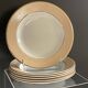 6 deep plates from L'Amandinoise model "Chamois" beige in very good condition.