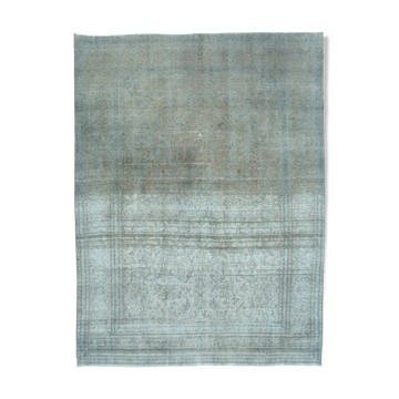Handwoven persian overdyed 295 cm x 383 cm grey wool carpet