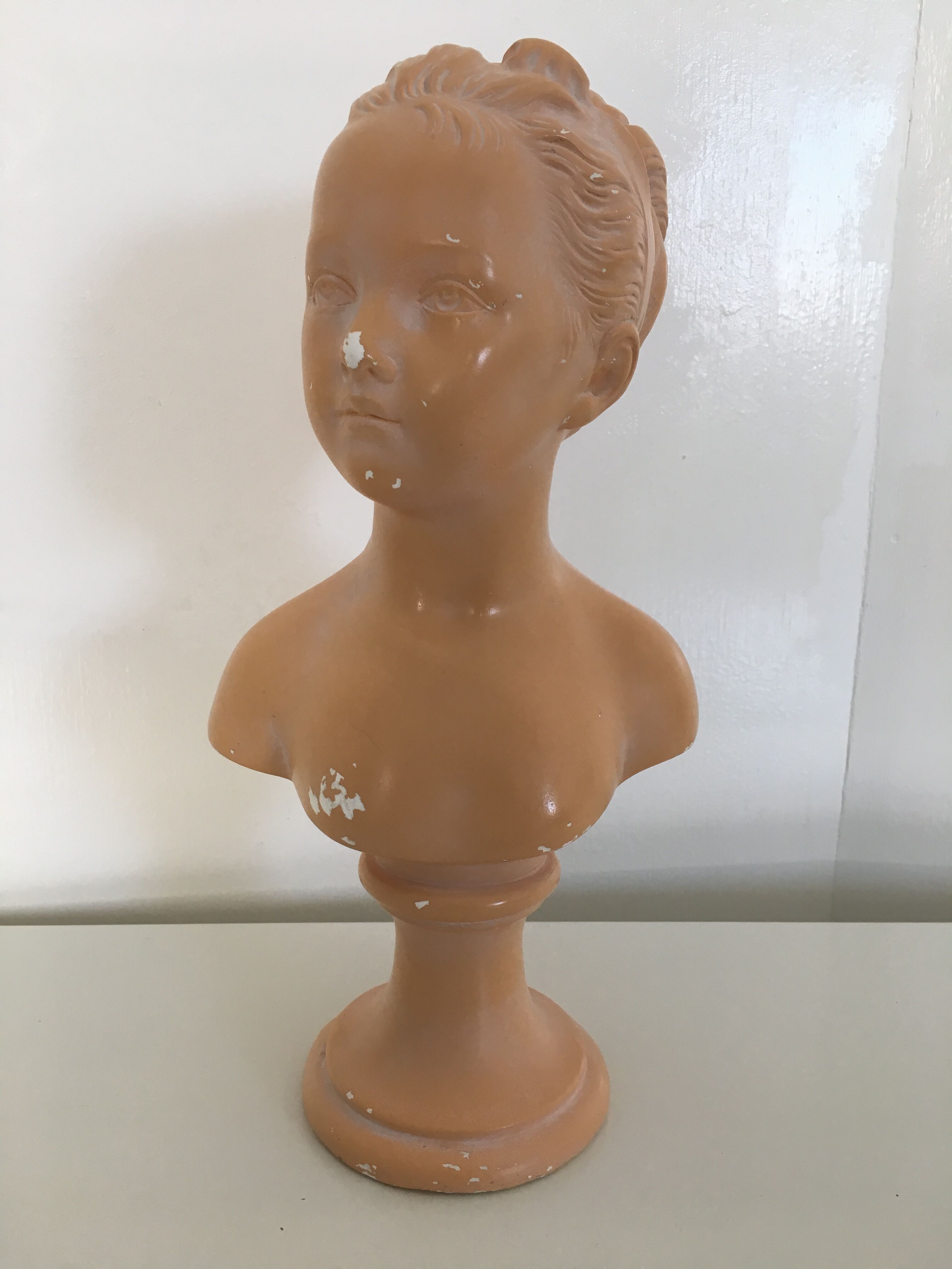 Bust plaster Louise Brongniart after Houdon