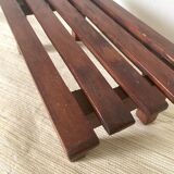 Low slatted stool