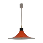 Suspension en métal laqué orange du milieu du siècle, vers les années 1980.