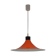 Mid-century Orange Lacquered Metal Pendant,circa 1980's.