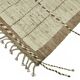 Tapis tribal tissé à la main en laine beige unique en son genre, 220 cm x 306 cm