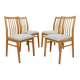 Scandinavian heritage herringbone dining chairs