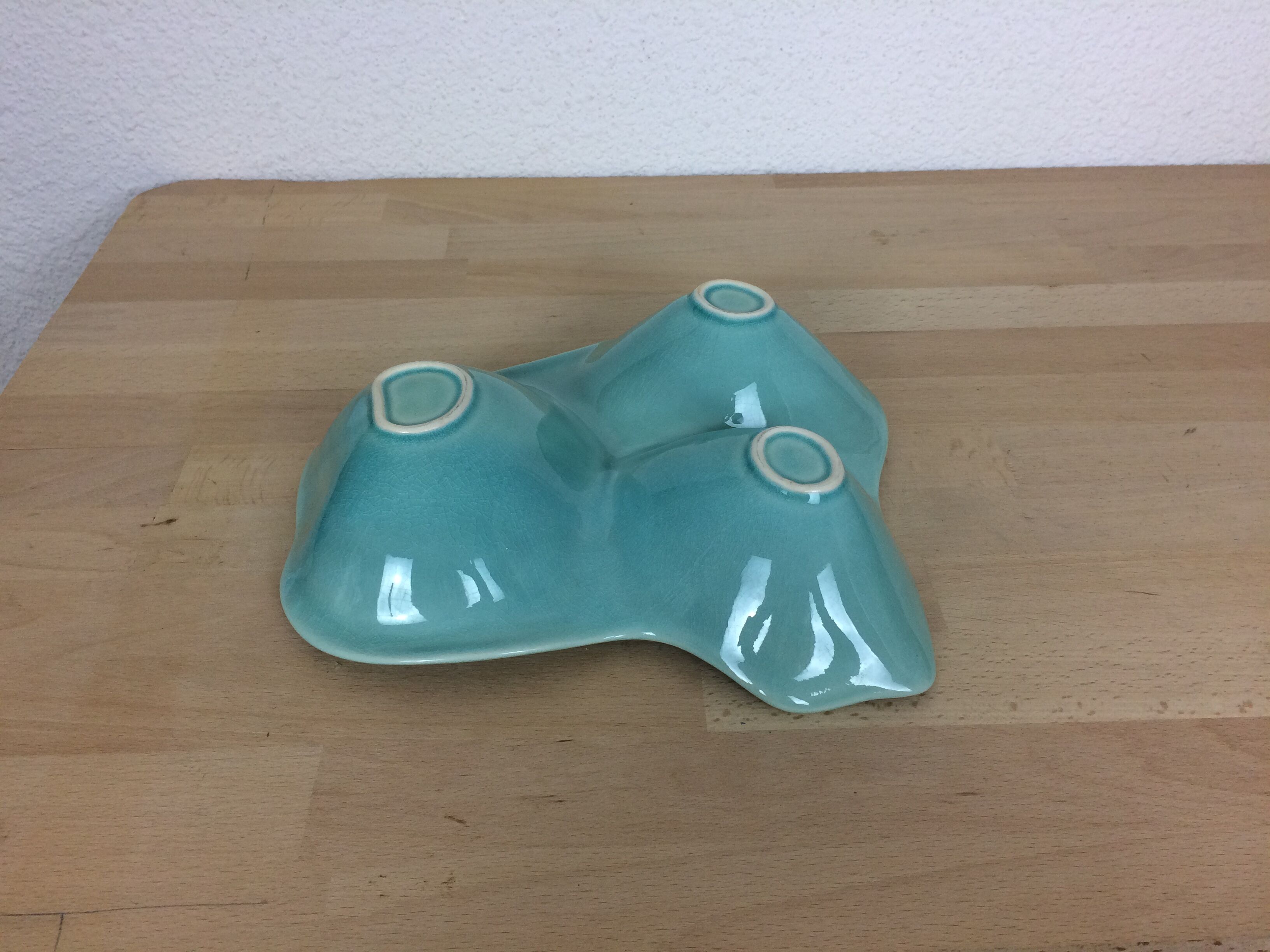 Blue ceramic abstract catchall