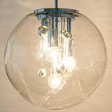 Large Sputnik ball pendant by Doria, Germany, 1970s.