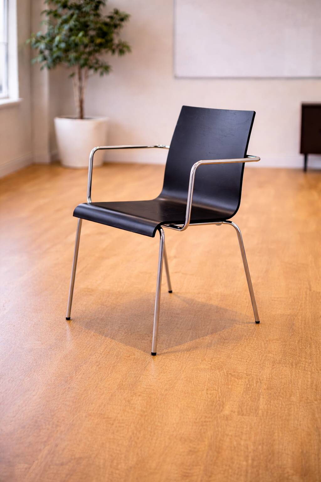 eta Furniture (Denmark) — Steel Tube & Wood Chairs (Set of 5) — Scandinavia