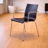 eta Furniture (Denmark) — Steel Tube & Wood Chairs (Set of 5) — Scandinavia
