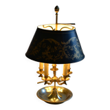 Large hot water bottle lamp with 5 bronze lights, empire style