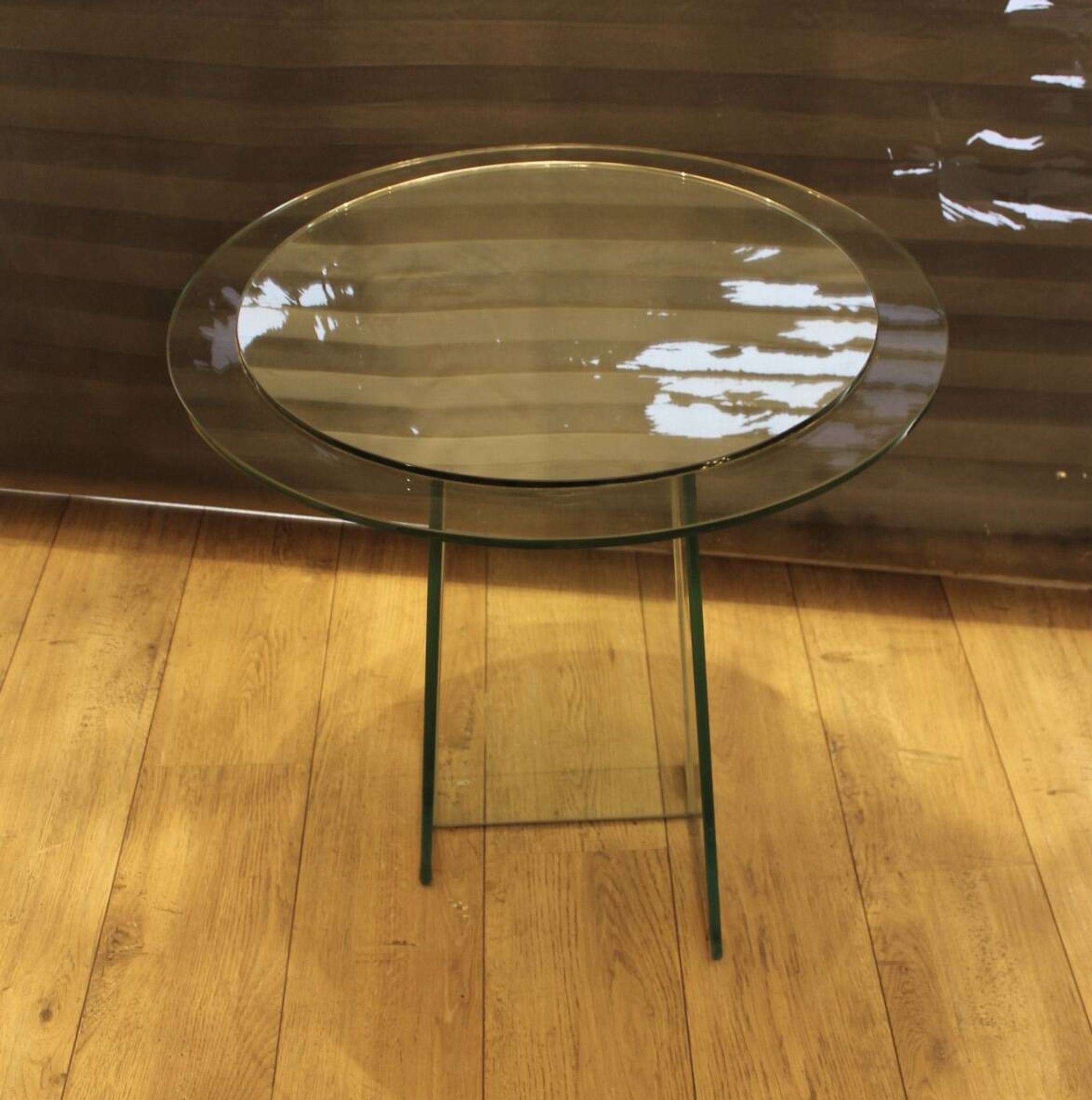Glass gueridon, 1970