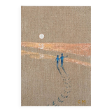 Linen painting, sunset