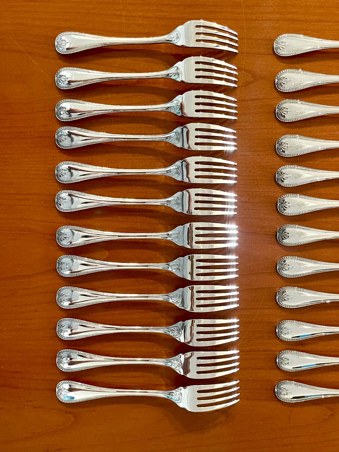 Christofle Malmaison, 12 fish cutlery sets, 24 pieces, new condition