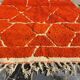 Tapis bérbere orange artisanal 200cmx300cm