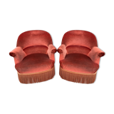 Pair of vintage toad armchairs