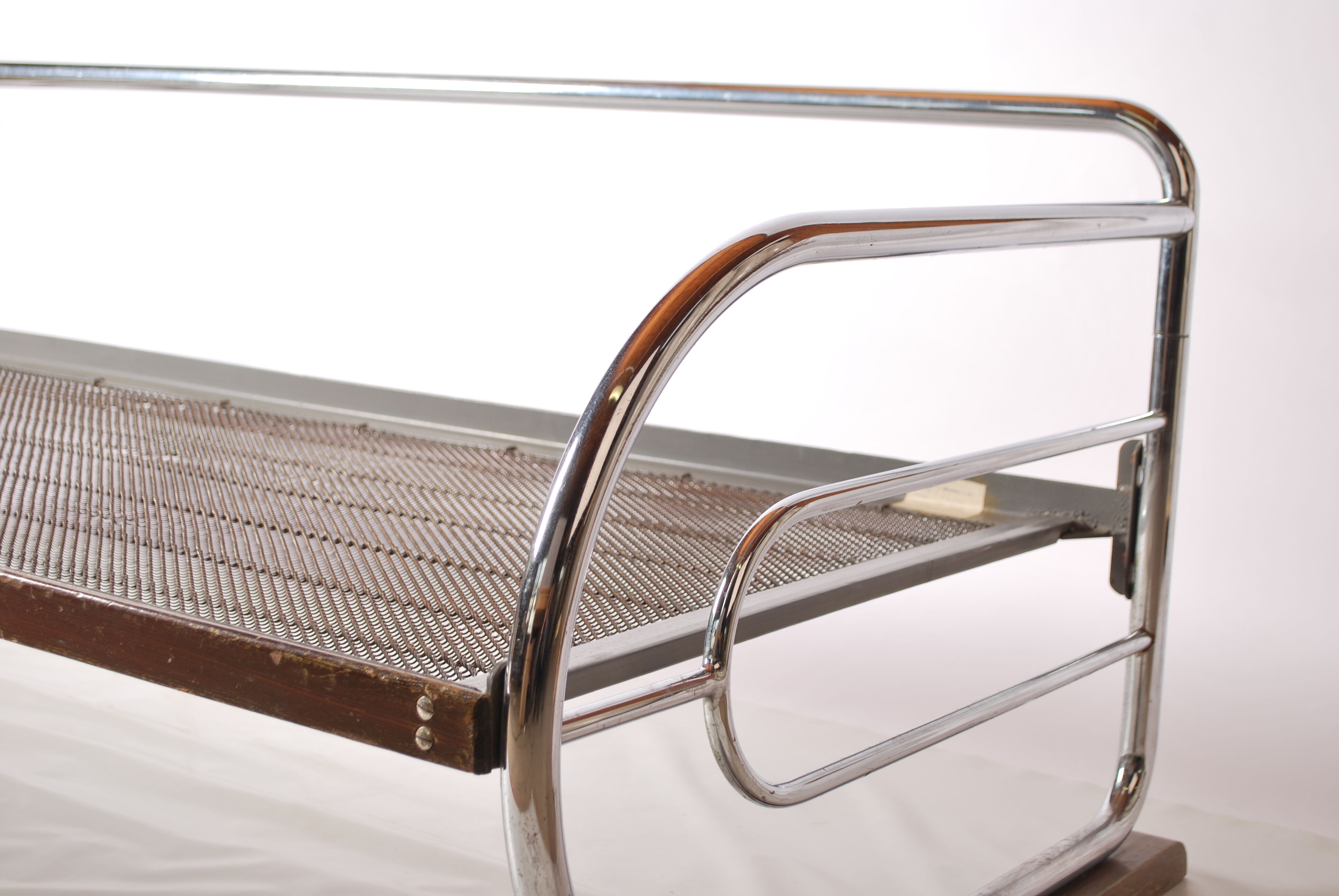 Bauhaus Chrome Sofa by Robert Slezak, 1930's Czecoslovakia