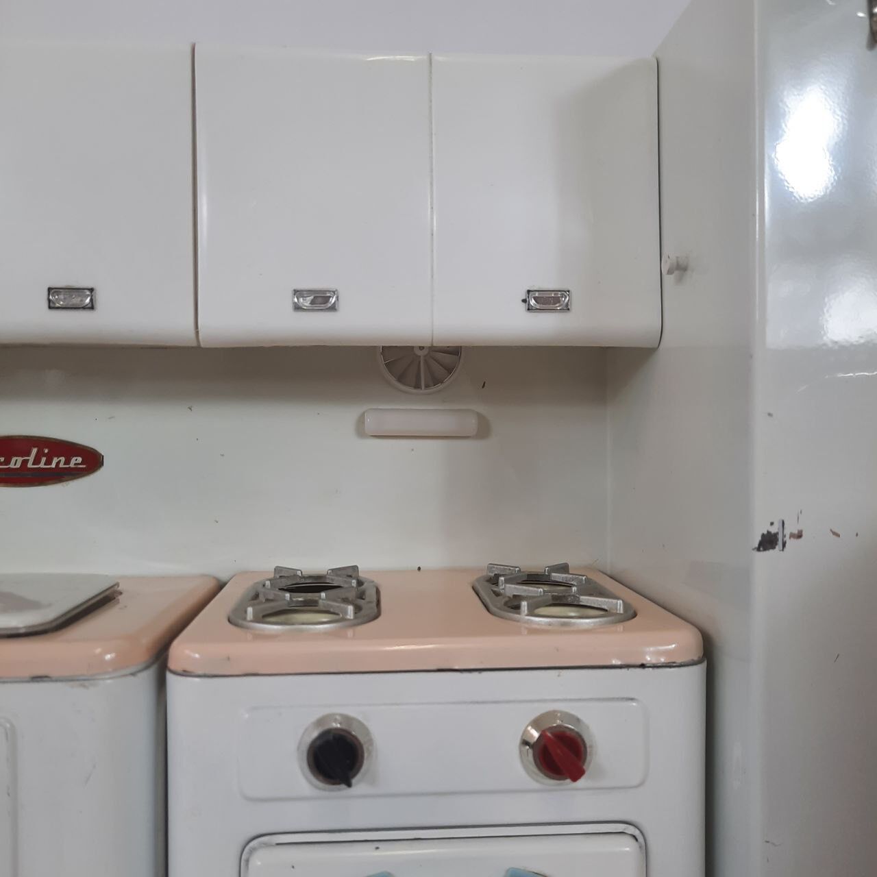 Miniature vintage toy kitchen