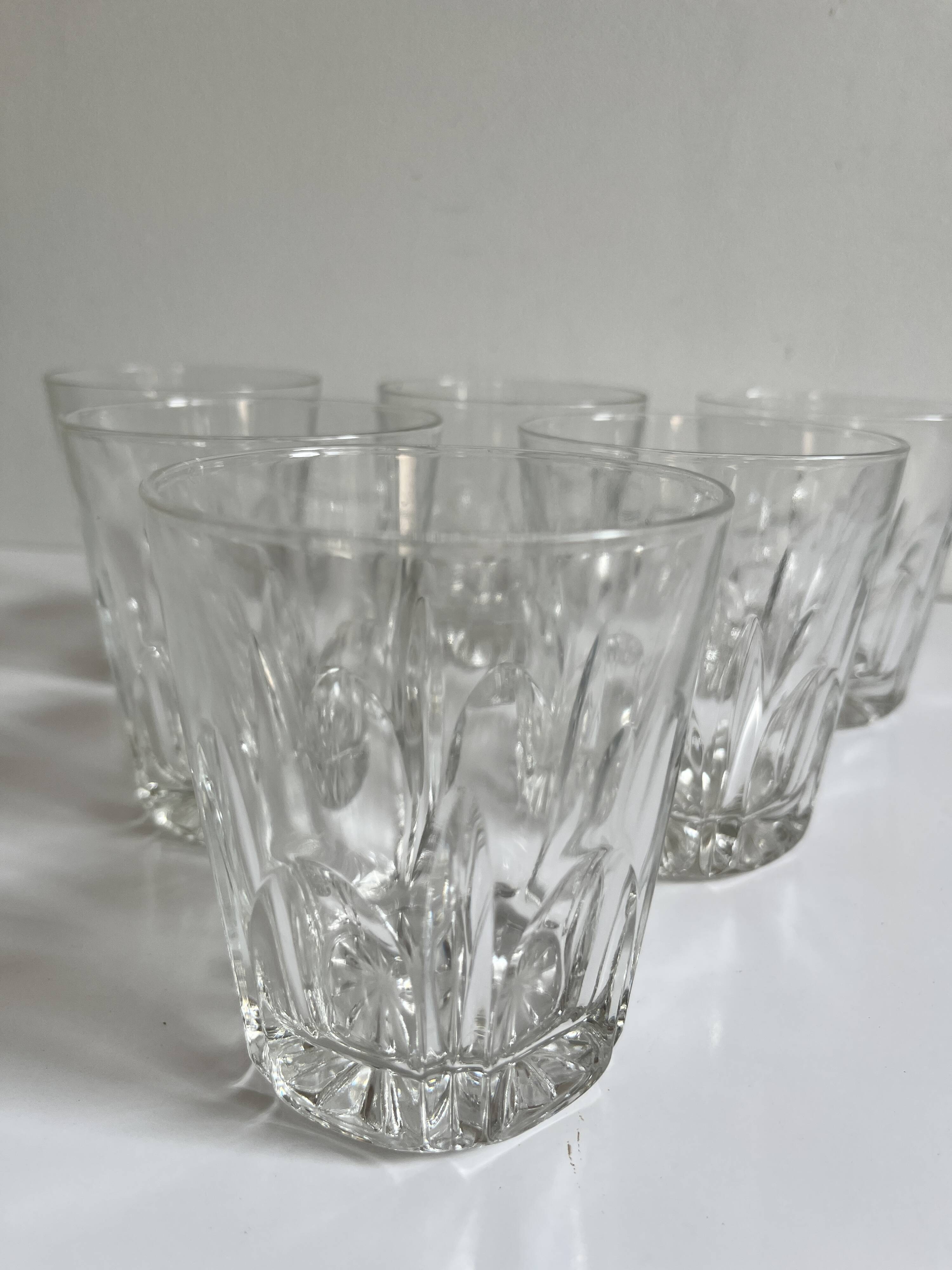 Cut whisky glasses