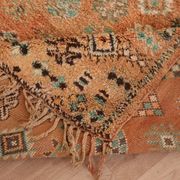 Peach Vintage Moroccan Rug 158 x 287 cm, Berber Wool Rug, Handmade Boho Rug