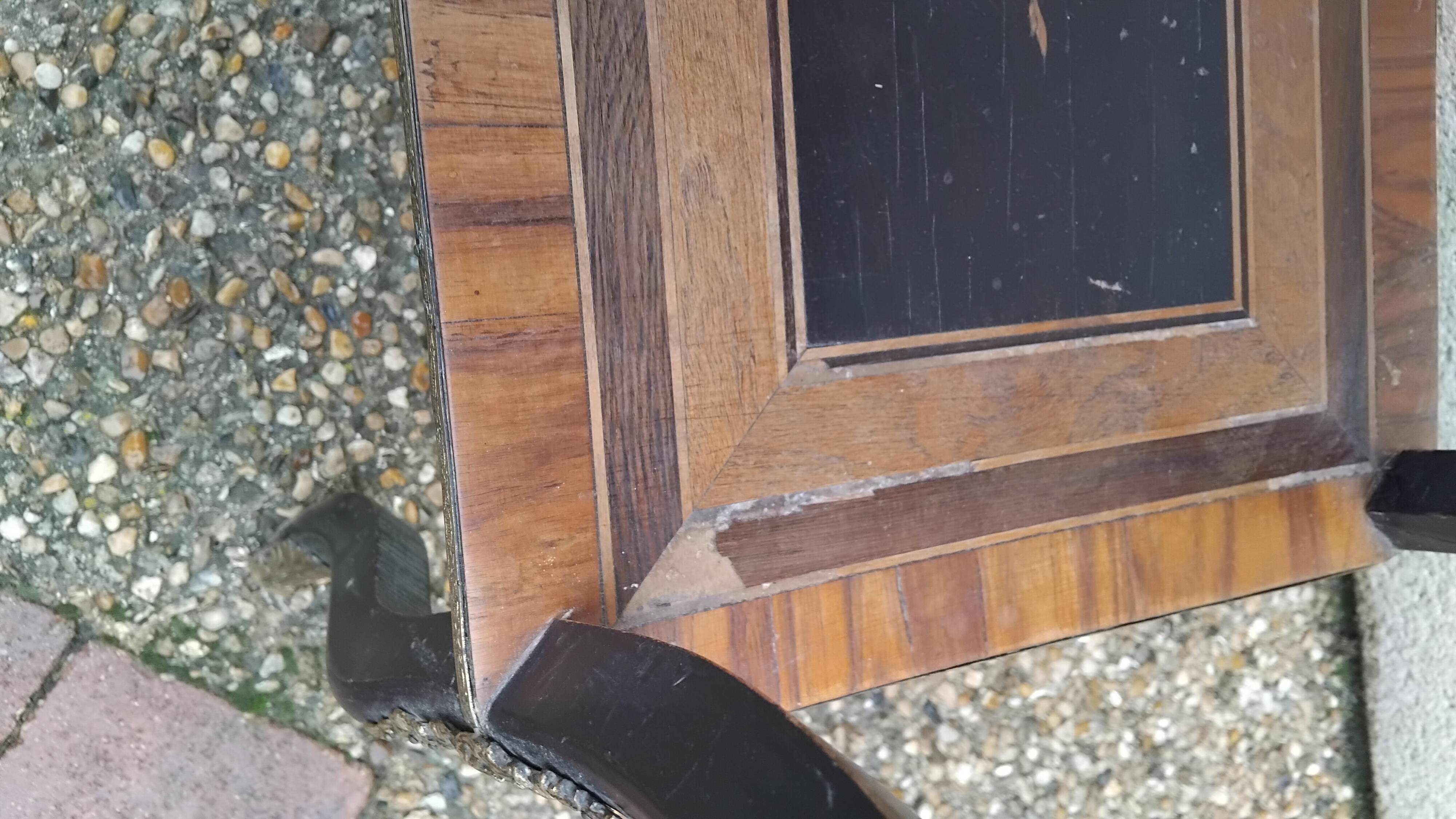 Travailleuse, coiffeuse en bois noirci et marqueterie, époque Napoléon III